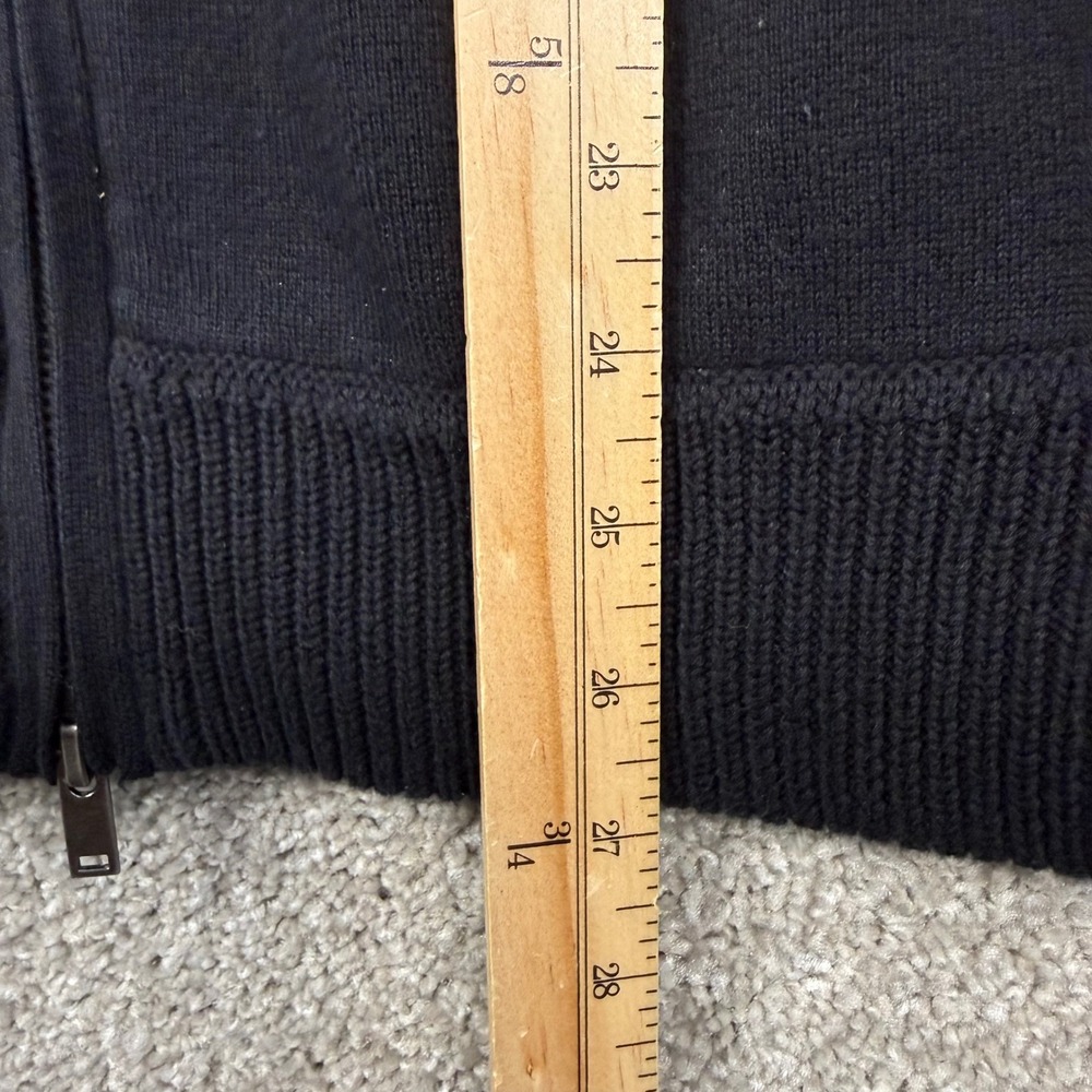 Brooks Brothers Red Fleece Mens Medium Navy Blue Full Zip Bomber Sweater - Picture 6 of 7